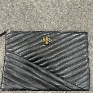 Tory Burch Black Quilted Clutch